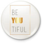printfashion Beatiful - Kitűző, hűtőmágnes - Fehér (3074993)
