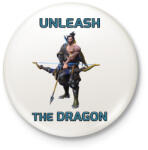 printfashion Hanzo - Unleash the Dragon - Kitűző, hűtőmágnes - Fehér (3077414)