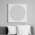 printfashion Kifesthető magyaros mandala minta - Vászonkép - Fehér (11640036)