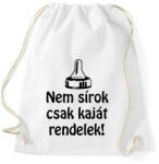 printfashion Nem sírok csak kaját rendelek - Sportzsák, Tornazsák - Fehér (1714630)