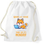 printfashion Work-a-holic - Sportzsák, Tornazsák - Fehér (7445153)