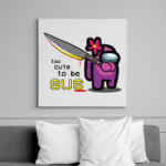 printfashion Among us - too CUTE to be SUS - Vászonkép - Fehér (6634700)