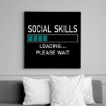 printfashion Social skills (white) - Vászonkép - Fekete (7032579)