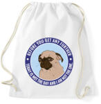 printfashion Antiszociális mopsz - Sportzsák, Tornazsák - Fehér (7562652)