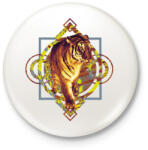 printfashion Tigris - Kitűző, hűtőmágnes - Fehér (5650774)