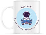 printfashion BIP BIP - El az útból, megvan a jogsim! - Bögre - Fehér (6392352)