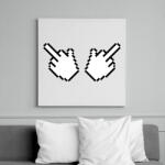 printfashion Double Fuck - Vászonkép - Fehér (6623670)