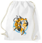 printfashion Deszkás róka - Sportzsák, Tornazsák - Fehér (113489)