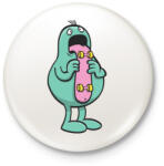 printfashion Nyelves - Kitűző, hűtőmágnes - Fehér (3083975)