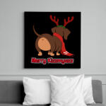 printfashion Merry Kiss my ass tacskó - Vászonkép - Fekete (14630472)