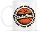 printfashion Kosár rajongó lány - Basketball fan girl - Bögre - Fehér (4367443)