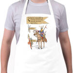 printfashion Kun kori nyilak szóvicc - Kötény - Fehér (16397335)