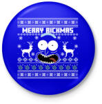 printfashion Merry Rickmas - fehér - Kitűző, hűtőmágnes - Királykék (5711888)