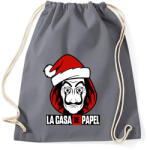 printfashion La Casa De Papel Christmas - Sportzsák, Tornazsák - Grafitszürke (5710146)