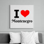 printfashion I love Montenegro - Vászonkép - Fehér (10645450)