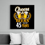 printfashion Cheers & Beers - 45 - Vászonkép - Fekete (6656988)