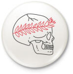 printfashion red&black 4 - Kitűző, hűtőmágnes - Fehér (16291720)