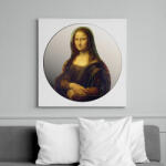 printfashion Mona Lisa - Vonalas - Vászonkép - Fehér (7297648)