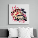printfashion Kókuszfák autó - Vászonkép - Fehér (6635698)