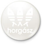 printfashion Horgász adidas márkaparódia - Kitűző, hűtőmágnes - Fehér (7637825)
