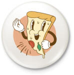 printfashion Olasz pizza - Kitűző, hűtőmágnes - Fehér (13026653)