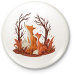 printfashion róka - Kitűző, hűtőmágnes - Fehér (14721199)