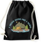 printfashion A túrázás olcsóbb mint a terápia - Sportzsák, Tornazsák - Fekete (6868523)