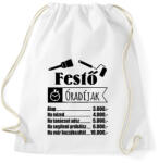 printfashion Festő óradíjak - Sportzsák, Tornazsák - Fehér (1685339)