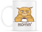 printfashion Kávés macska - Coffee cat - Mornin' - Bögre - Fehér (4370000)