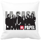 printfashion La casa de papel poster style - A nagy pénzrablás - Párnahuzat, Díszpárnahuzat - Fehér (5621005)