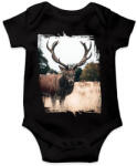 printfashion Szarvas - Baba Body - Fekete (4598297)