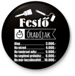 printfashion Festő óradíj - Kitűző, hűtőmágnes - Fekete (3098233)