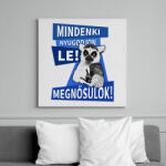 printfashion Mindenki nyugodjon le megnősülök - Vászonkép - Fehér (13254325)