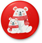 printfashion Jegesmacikák - Kitűző, hűtőmágnes - Piros (5436755)