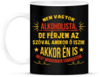printfashion A férjem alkoholista - Bögre - Fekete (9461946)