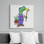 printfashion Painter crock - Vászonkép - Fehér (6629738)