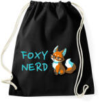 printfashion Foxy Nerd - Sportzsák, Tornazsák - Fekete (4997075)