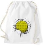 printfashion Teniszlabda a falban - Sportzsák, Tornazsák - Fehér (16065231)