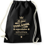 printfashion Az igazi Teslások - Hónappal - Sportzsák, Tornazsák - Fekete (7200956)