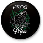 printfashion Frog Mom - Kitűző, hűtőmágnes - Fekete (10770635)