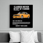 printfashion Bmw E30 - Vászonkép - Fekete (14789353)