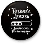 printfashion Feleség leszek Lánybúcsú folyamatban - Kitűző, hűtőmágnes - Fekete (16487063)