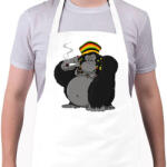printfashion Gorilla - Kötény - Fehér (4905087)