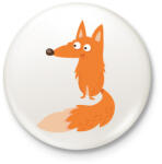 printfashion róka - Kitűző, hűtőmágnes - Fehér (16192559)