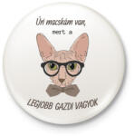 printfashion Úri macskám van 2 - Kitűző, hűtőmágnes - Fehér (6307213)