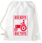 printfashion Big boys big toys - traktoros - Sportzsák, Tornazsák - Fehér (1196083)