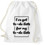 printfashion I've got to -do lists - Sportzsák, Tornazsák - Fehér (7447041)