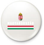 printfashion Magyarország címerrel - Kitűző, hűtőmágnes - Fehér (16187831)