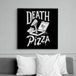 printfashion Death by pizza - Vászonkép - Fekete (6643589)