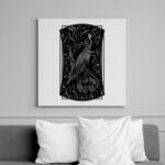 printfashion Döglött varjú - Vászonkép - Fehér (6620511)